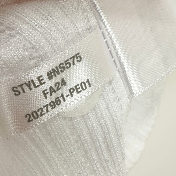 Madewell Pointelle Long Sleeve Scoopneck Tee Top White Stretch Knit Basics M NWT - Picture 10 of 13